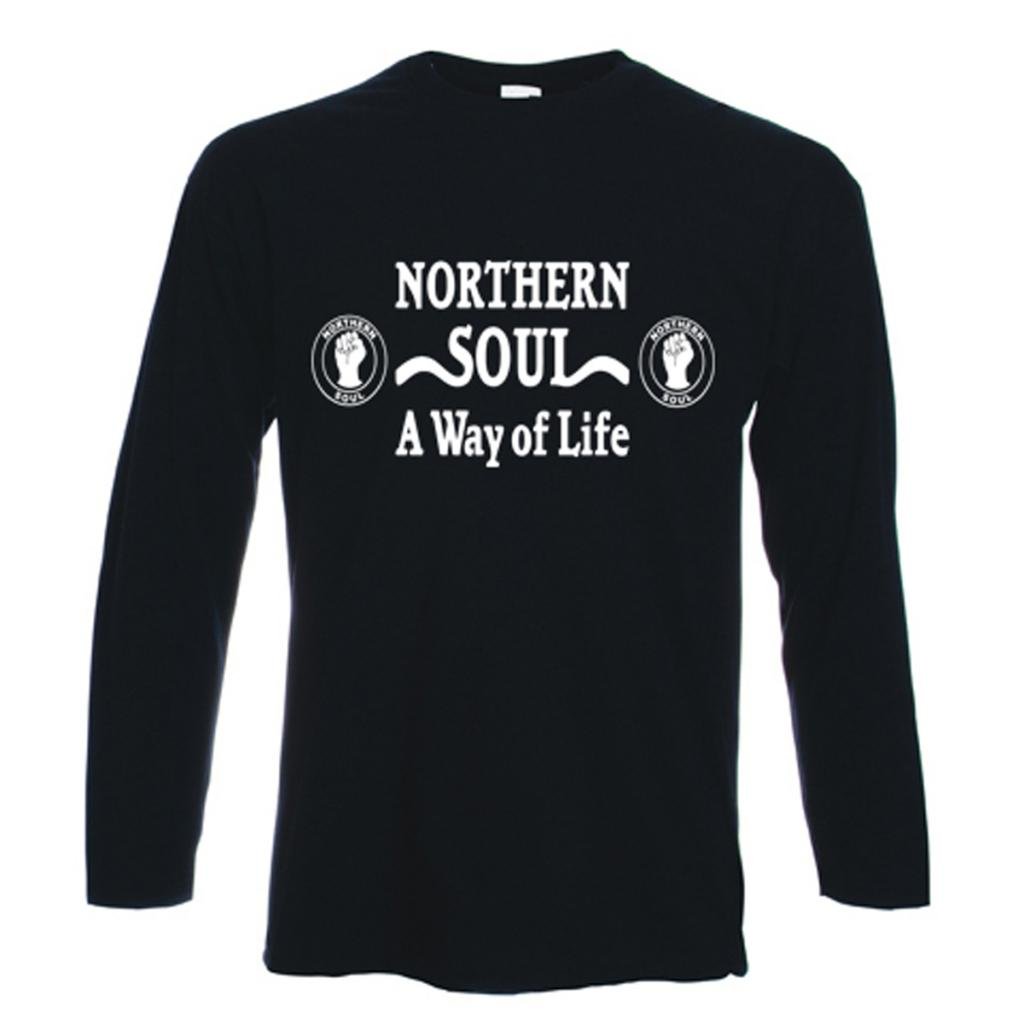 Tribal T-Shirts Mens Northern Soul a Way of Life Long Sleeve T-Shirt (Small, Black)