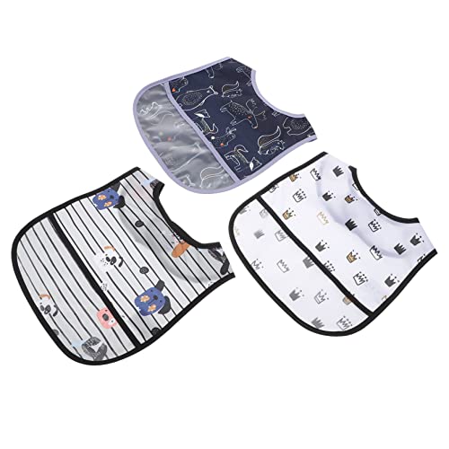 SUPVOX 3 Piezas Baberos Impermeables Bebés Pack Recién Nacidos Material Suave Limpiar Alimentación y Protección Saliva