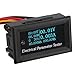 DROK 0.96 Inch Portable OLED Multifunction Tester DC 0-33V 0-3A 0-99h59min 0-99W Time Temperature Current Voltage Power Capacity Energy 7in1 Electrical Parameter Tester Meter Panel