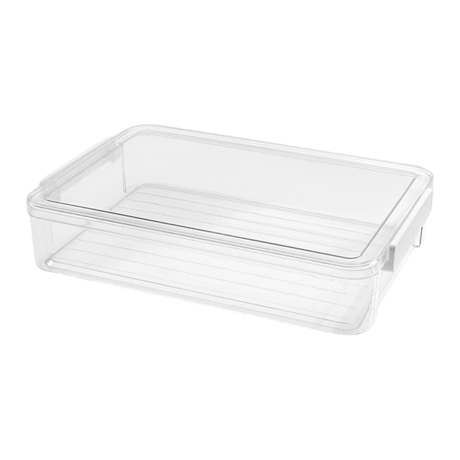 alloneslife Stackable File Organizers Clear Paper Storage Box with Lid Stationery Storage Container Supplies for Documents Stackable File Box with Lid