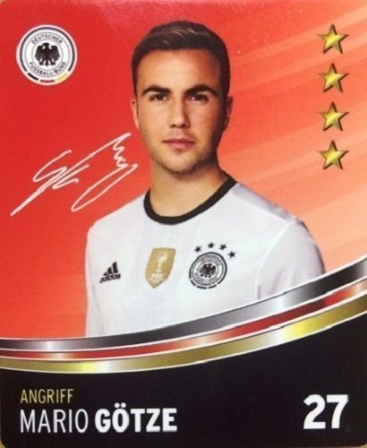 Rewe DFB Trading cards EM 2016 Selection from all 36 and Collector's album or everything complete - Nr 27 Mario Götze