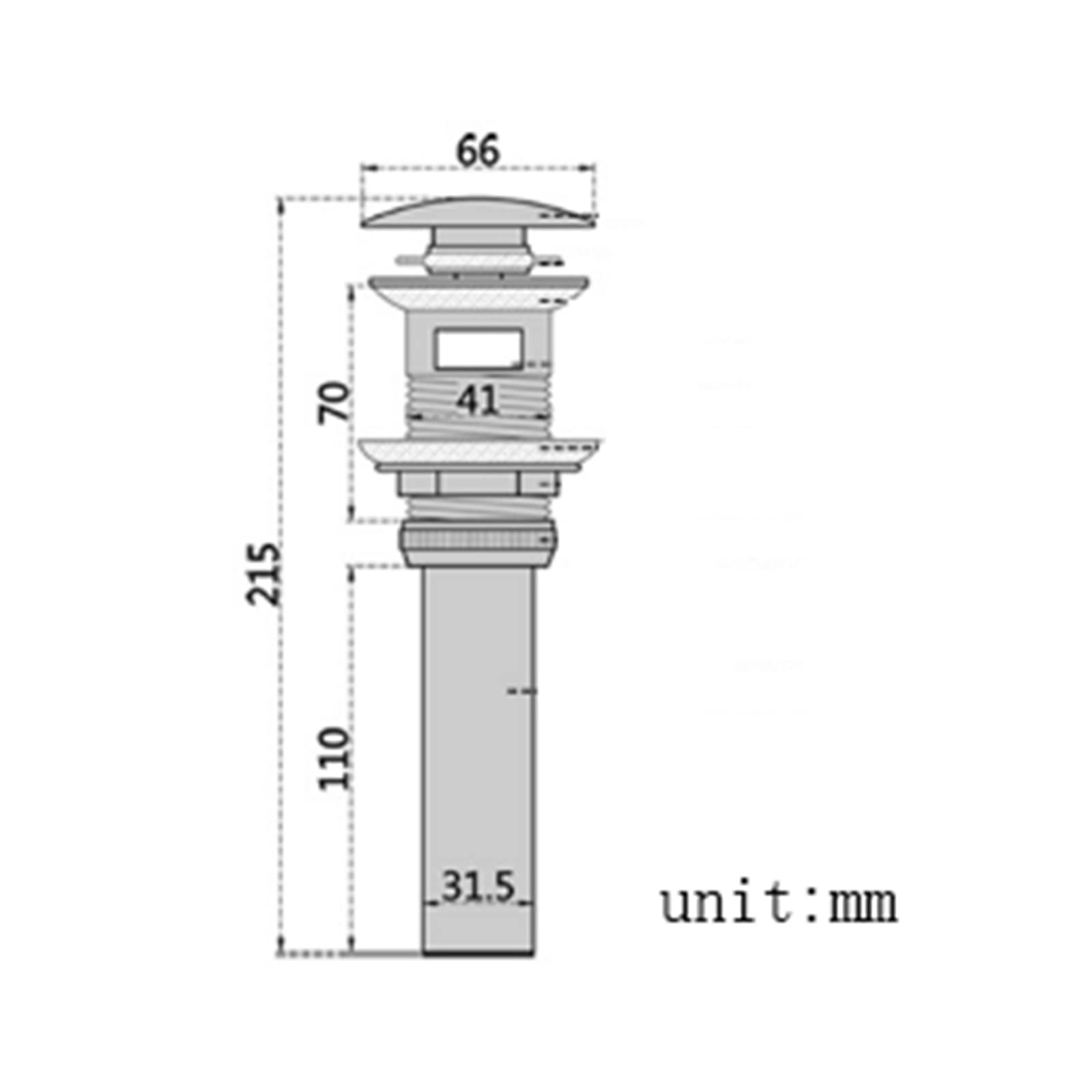VáLvula DesagüE Lavabo,DesagüE Lavabo Con Rebosadero,Tapon Lavabo Universal G1 1/4“,Valvula Click Clack Lavabo,Valvula Lavabo Click Clack,Tapon Lavabo Click Clack Universal,Oro Rosa A