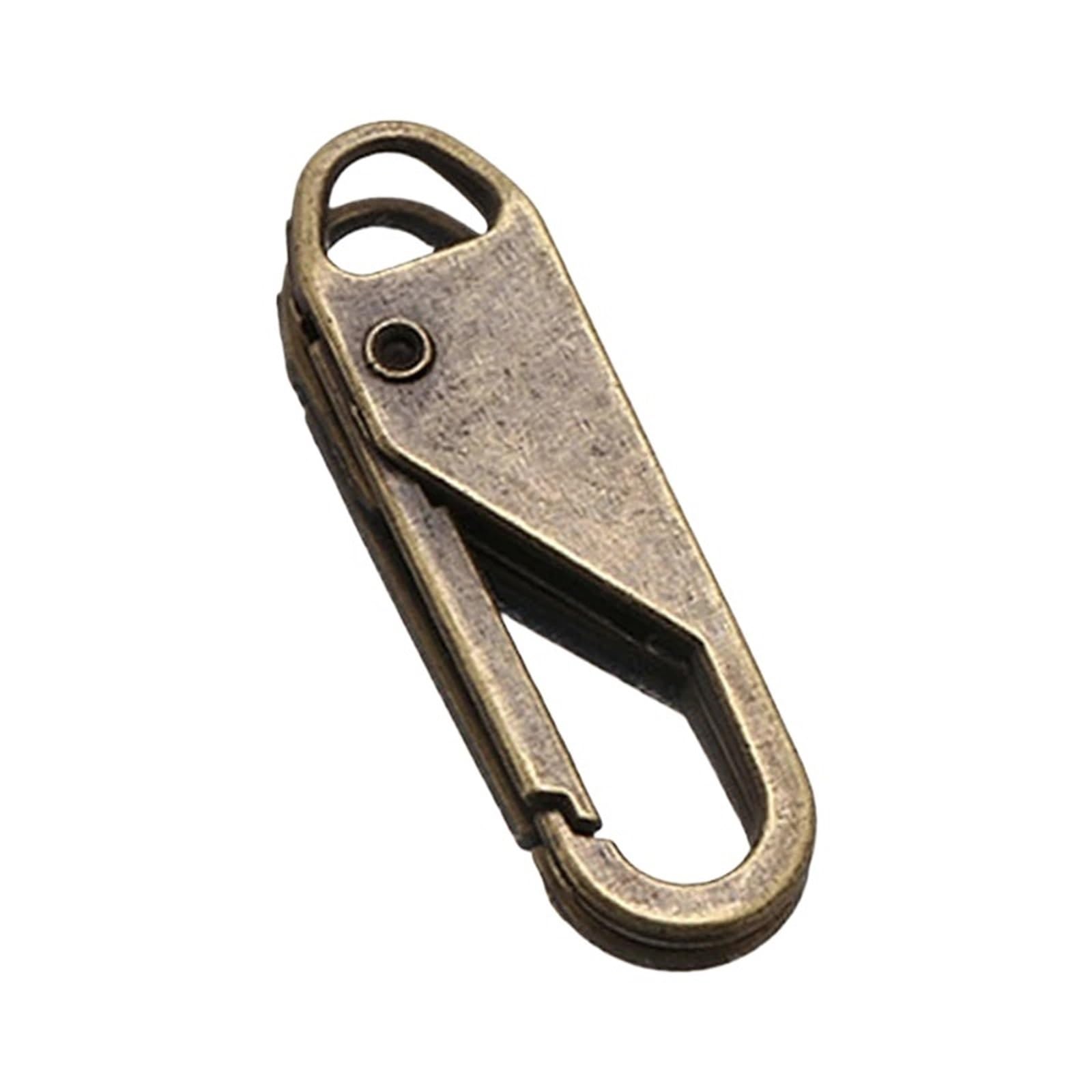 Zipper Pull Replacement Parts, Zipper Pulls 50pcs Replacement DIY Sewing Multicolor for Backpack Clothes Pants Wallet(Copper)