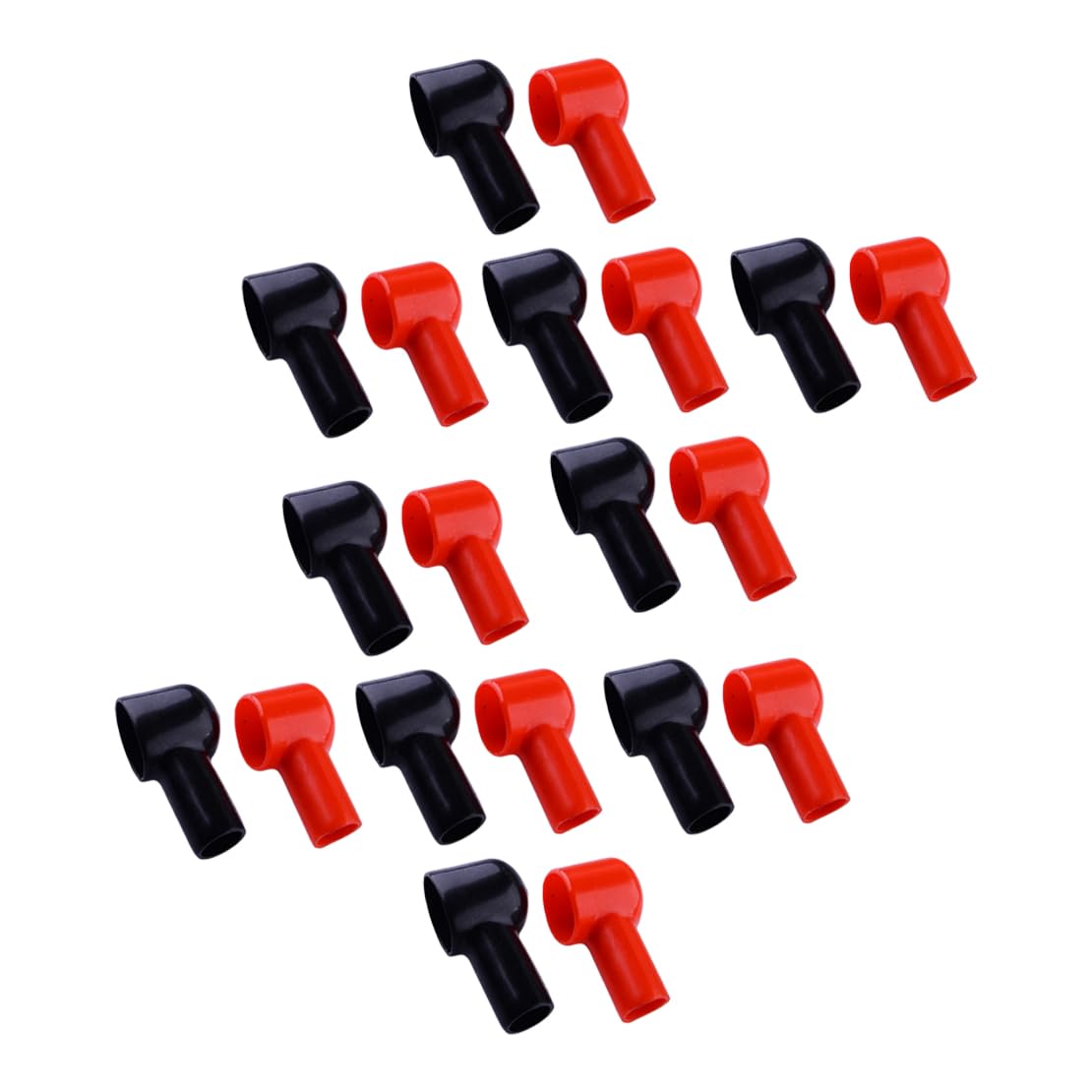 40 Stück 12x20mm Schwarz & Rot Batteriepolabdeckung Flexible Stiefel Isolierende Schutzöse Kappe