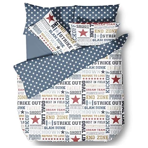 DTEX HOMES Duvet Cover Set Easy Care 3 Pcs Reversible Pattern Printed Quilt Cover Set Cover