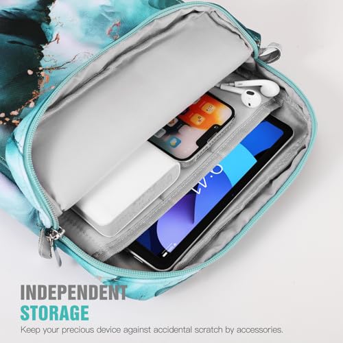 Image of TiMOVO 9-11 inch Tablet Sleeve Bag Carrying Case with Strap, Cloud Peacock Blue