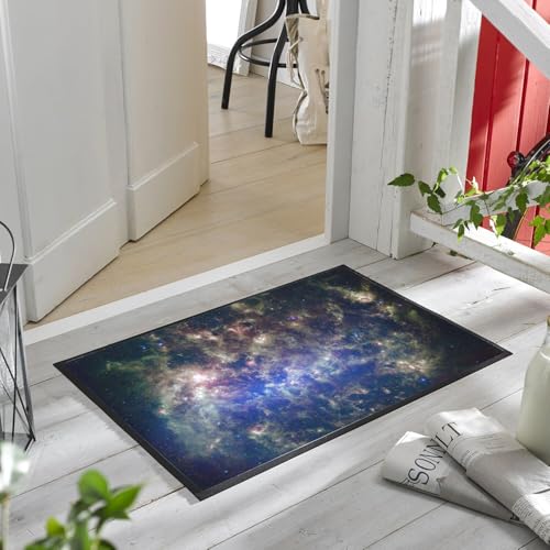 Paillasson galaxie nébuleuse tapis d'entrée espace constellation 60x40 - 6