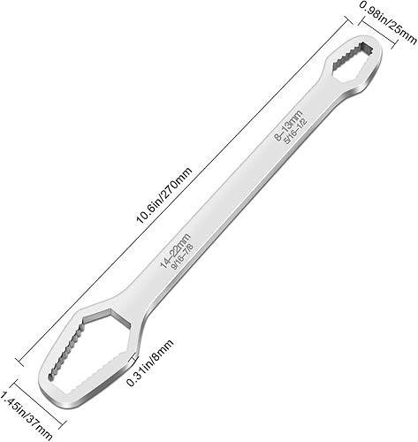 Miniatura 4 de ZUZUAN Llave universal llave Torx universal de 0315-0866in doble extremo autoapriete ajustable herramienta todo en uno color negro