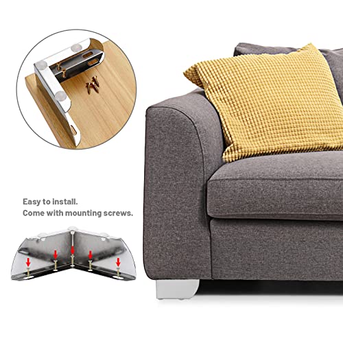 SUMNACON 4Pcs 5.5cm Metal Sofa Legs Furniture Feet Wardrobe Leg - Image 4