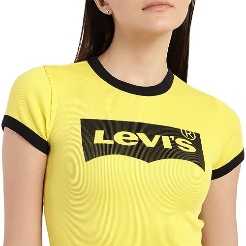 Image of Levi's Women's Cotton Slim Fit Brand Logo T-Shirt