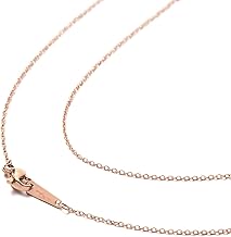 Napist NPN293 Gold Chain Necklace, Men's/Women's, 316L Surgical Stainless Steel, Hypoallergenic, Ring Chain, Pink-Gold