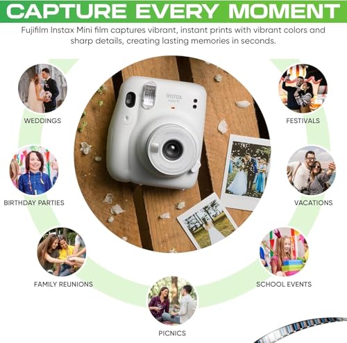 Image of Fujifilm Instax Mini Instant Film for Mini Cameras | Pixibytes Bonus Bundle- Free 32 GB USB Flash Drive and Pixibytes Signature Microfiber Cloth... (32 GB USB + 10 x Twin Pack)