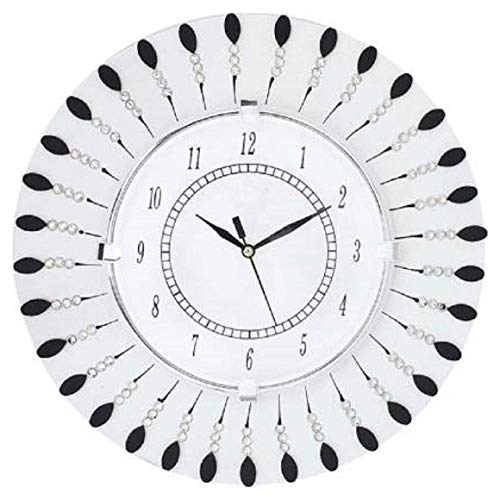 Image of Wooden Peacock Theme Wall Clock Round Quartz Analog Decorative Antique Clock for Home Decoration