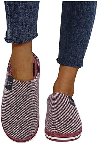 Slippers for Men and Women: Warm Cotton Slippers Women’s Slippers Terry Cloth with Non-Slip Rubber Sole House Slippers Original Two-Tone Classic House Slippers Women’s Soft Winter