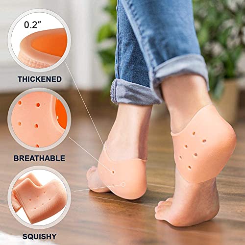 Image of Invisible Height Increase Insole Silicone Insoles Concealed Breathable Socks Heel Raised Suitable for Men and Women Increase Wearable Bionic Heel. (Blue+Skin)