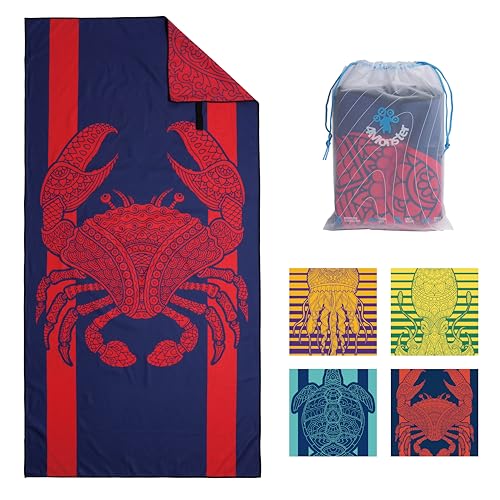 4Monster Microfiber Beach Towel Quick Dry,Super Absorbent Lightweight Travel Towel