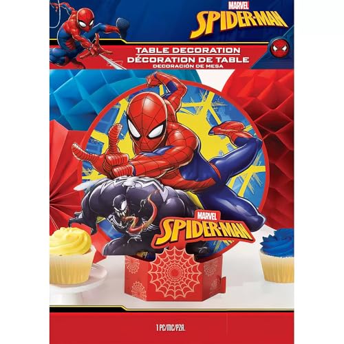 Spider Man Table Decor amscan 29 cm décoration de table multicolore pour anniversaire - 4