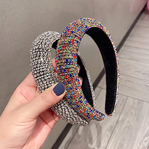 Utrue 2PCS Rhinestone Headbands（random color）