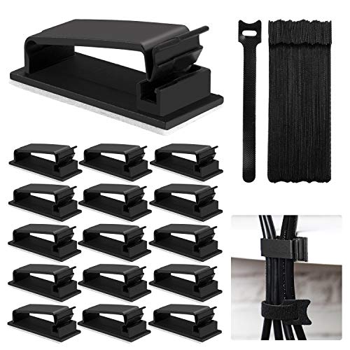 Kabelclips Selbstklebend Kabelhalter 30 Stück und 50 Stück...