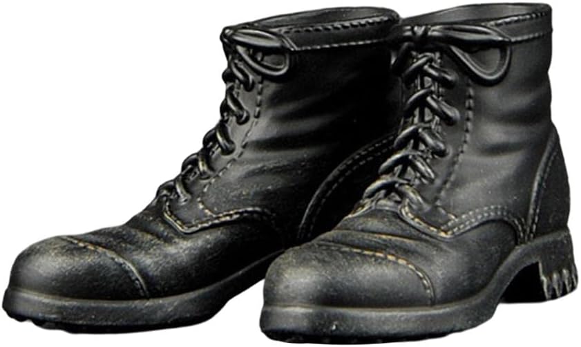 1 Pair Action Figure Boot 1/6 Scale Male Fashion Boots Vinyl Toy Accessory Fit 12 Inch Action Figure Body Suitable for Boys Adults Collecting Display, Without Leggings