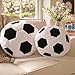 Yhoelata Plüsch Fußball Sitzkissen, Flauschiges Football als Weicher Sportball, Kreative Zimmer Dekoration für Kinderzimmer, Fussball Geschenke für Jungen, 35x35cm