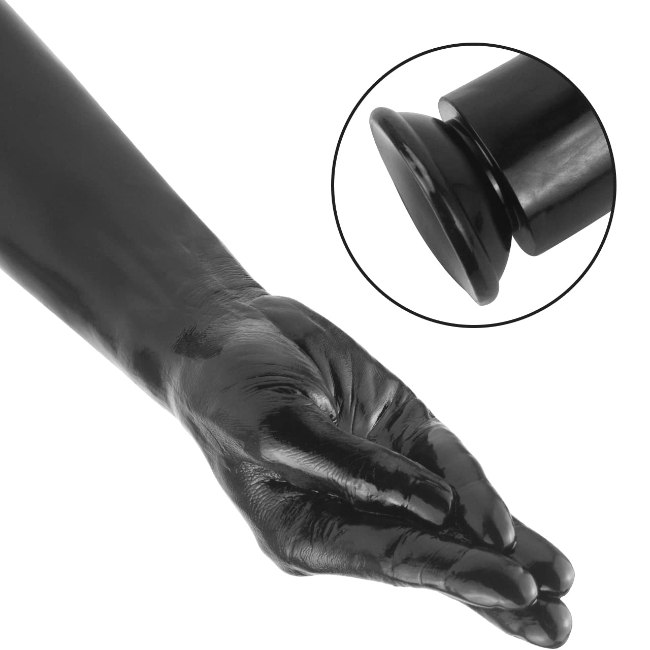 FAAK XXL masturbazione con la mano dildo fantasia,13'' dildo da dito realistico inseribile per una masturbazione più profonda,giocattoli erotici adulti fetish per l'orgasmo vaginale e anale (nero)
