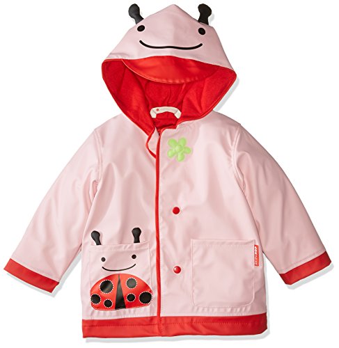 Skip Hop Zoo Little Kid-Toddler Hooded Raincoat for Girls, Ladybug, Red (Size 2)