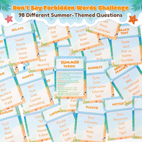 Summer Word Guessing Card Game - Juego de Cartas Verano miniatura 4