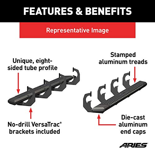 ARIES AdvantEDGE Estribos de aluminio negro para Ram 1500 miniatura 4