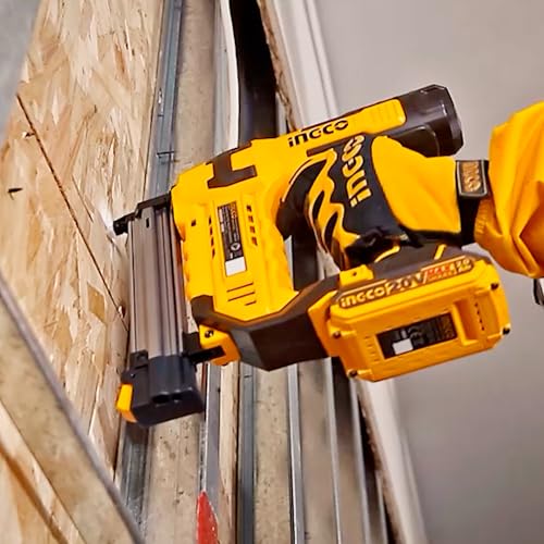 Image of INGCO 20V Cordless Brad Nailer, 3 Nails /s, Electric Nailer Gun, 1000 PCS Brad Nails, With 1Pcs 2.0Ah Battery And Charger, Packed by Carrying Case