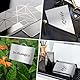 8 Stück Metall Visitenkarten, 8.5 X 5.5 cm Edelstahl Rohlinge Namenskarte, 1mm Dick Lasergravierte Visitenkarte, für Business, Office, Büro, Geschäft, Firmengründung, DIY Geschenkkarten (Silber)