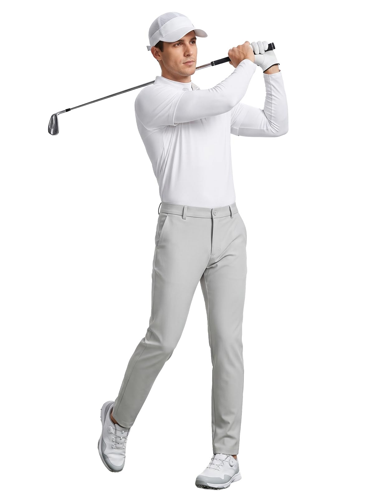 Pantalón de Golf para Hombre Elásticos Corte Slim Secado Rápido Repelentes al Agua Ligeros Transpirables para Trabajo, Deportivo y Casual con 4 Bolsillos