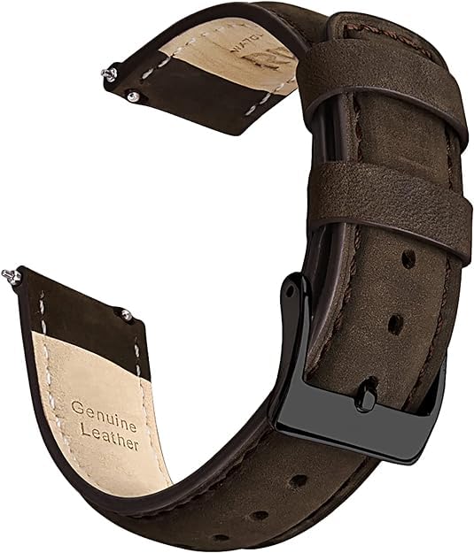 Image of Ritche Christmas Gift Quick Release Leather Watch Bands Genuine Watch Straps for Men Women Top Grain Leather Watch Strap, White Elephant Gifts, Stocking Stuffers for Men, Father's Day gifts