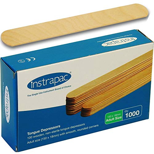 Instrapac Zungenspatel aus Holz, für Tätowierungen, medizinische Wachsspachtel, Hals-Inspektion, 1000 Stück Cover