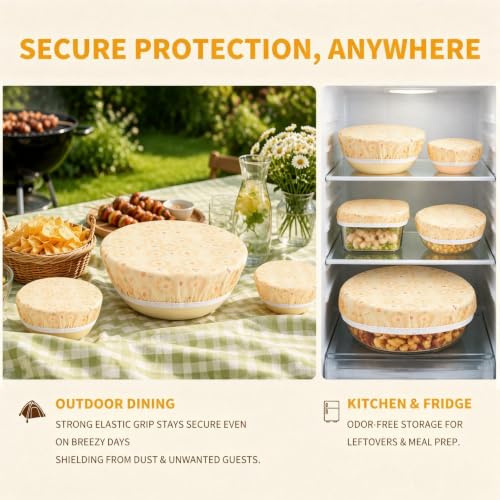 Beeswax Bowl Covers for Sourdough Proofing, 2 Pack Reusable Covers - image 3