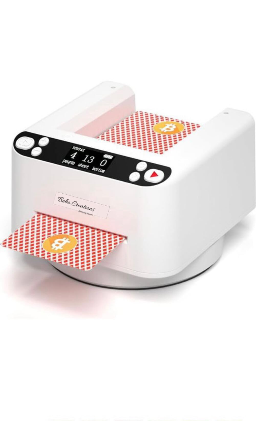 BEBO CREATIONS Smart Automatic Poker Card Dealer-360° Rotating Universal Playing Card Distribution Machine,Rotating Card Distributor Machine for Home Party Club Game (B0C16Y4RZP) Amazon Price History, Amazon Price Tracker