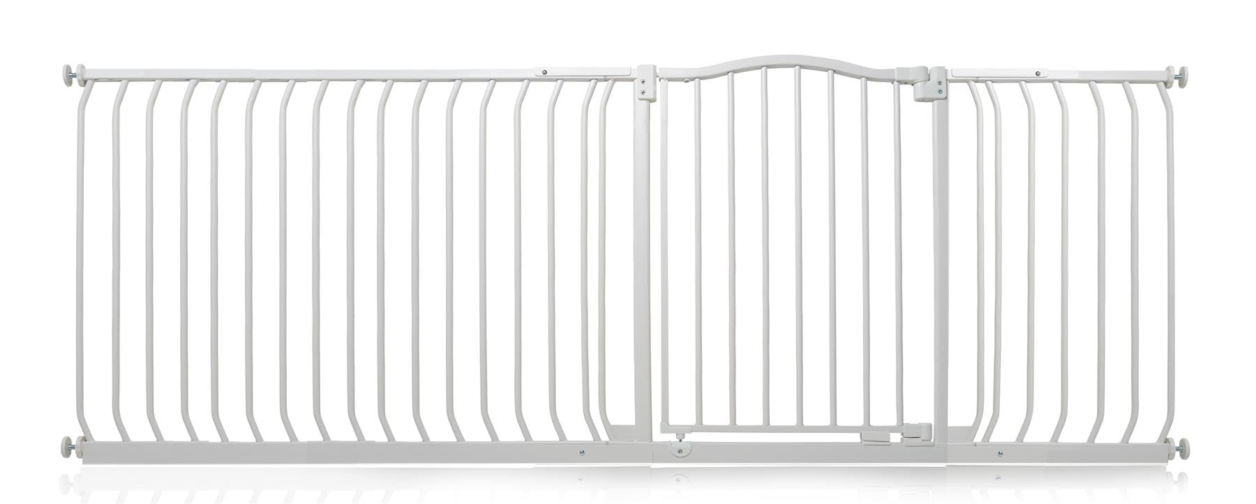 Safetots Matowe wykończenie zakrzywiony górny zakres bramy bezpieczeństwa (biały, 207 cm - 216 cm)