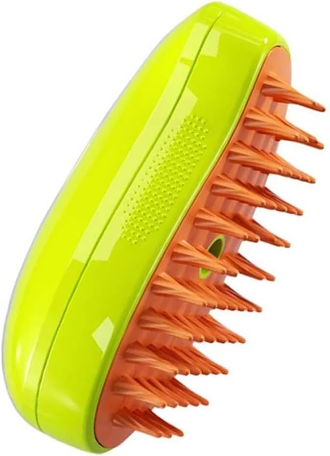 Escova Pet Para Cães e Gatos A Vapor 3 Em 1 - Autolimpante, Massagem e Remoção de Pelos -