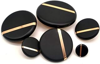 JXX Bottoni per Cucito 30mm 40mm Grandi Bottoni Decorativi da Cucire Bottoni Neri Piani per Accessorio Soprabito per camicia-18mm 10 Pezzi