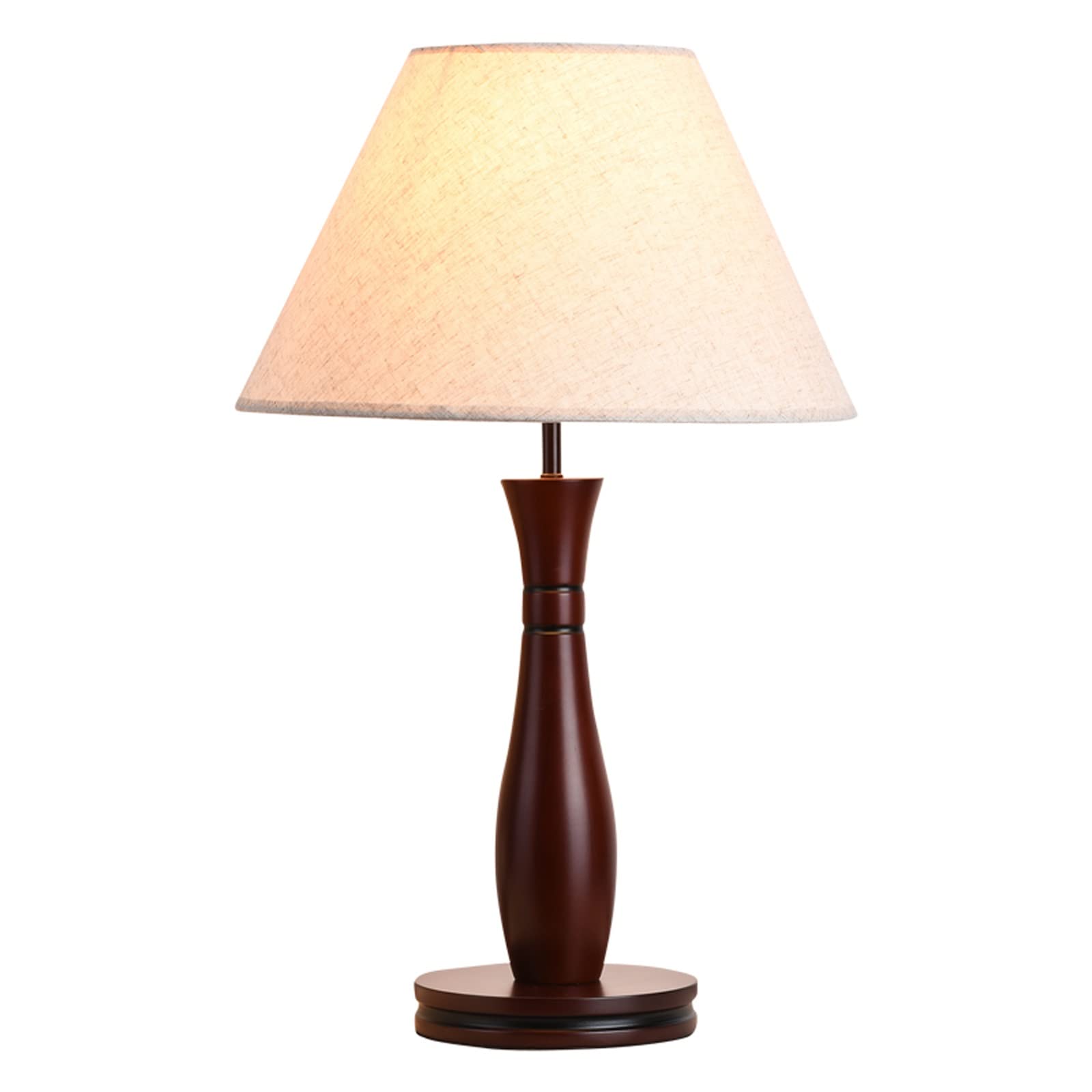 Luce da Scrivania Luce per la Lettura Lampade da tavolo retrò Lampade da comodino in legno con paralume in tessuto Lampade da comodino in stile nordico for Home Office Cafe Restaurant, lampada da como