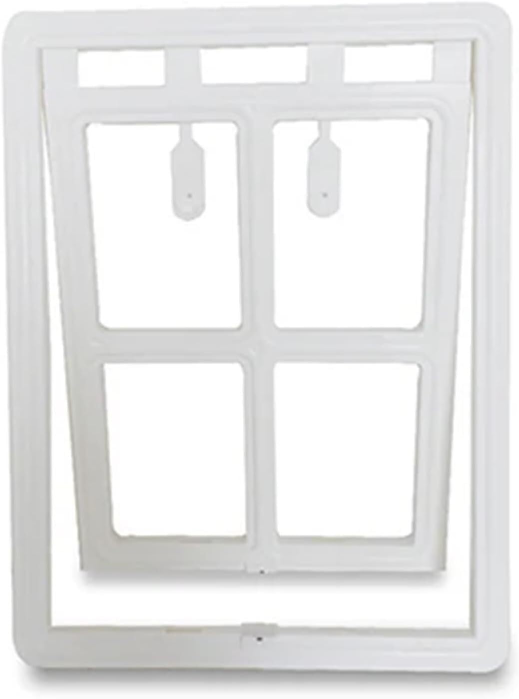 JvFbjLF Lockable Plastic Pet Doors (suitable For Fly Screens), Safety Flap Doors And Tunnels(White)