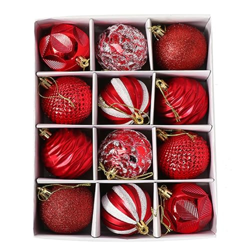 12er Set edle Weihnachtskugeln Ø 6cm Weihnachtsbaum Kugeln...