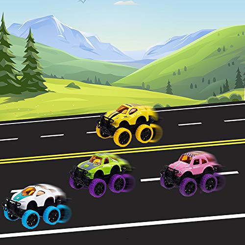 Zcaukya Easter Eggs with Pull Back Cars, 12 Alloy Cast Vehicles and 12 Colorful Easter Eggs, Easter Surprise Egg Car Toys for Easter Egg Hunt, Easter Basket Stuffers, Kids Birthday Gifts, NOT Prefill