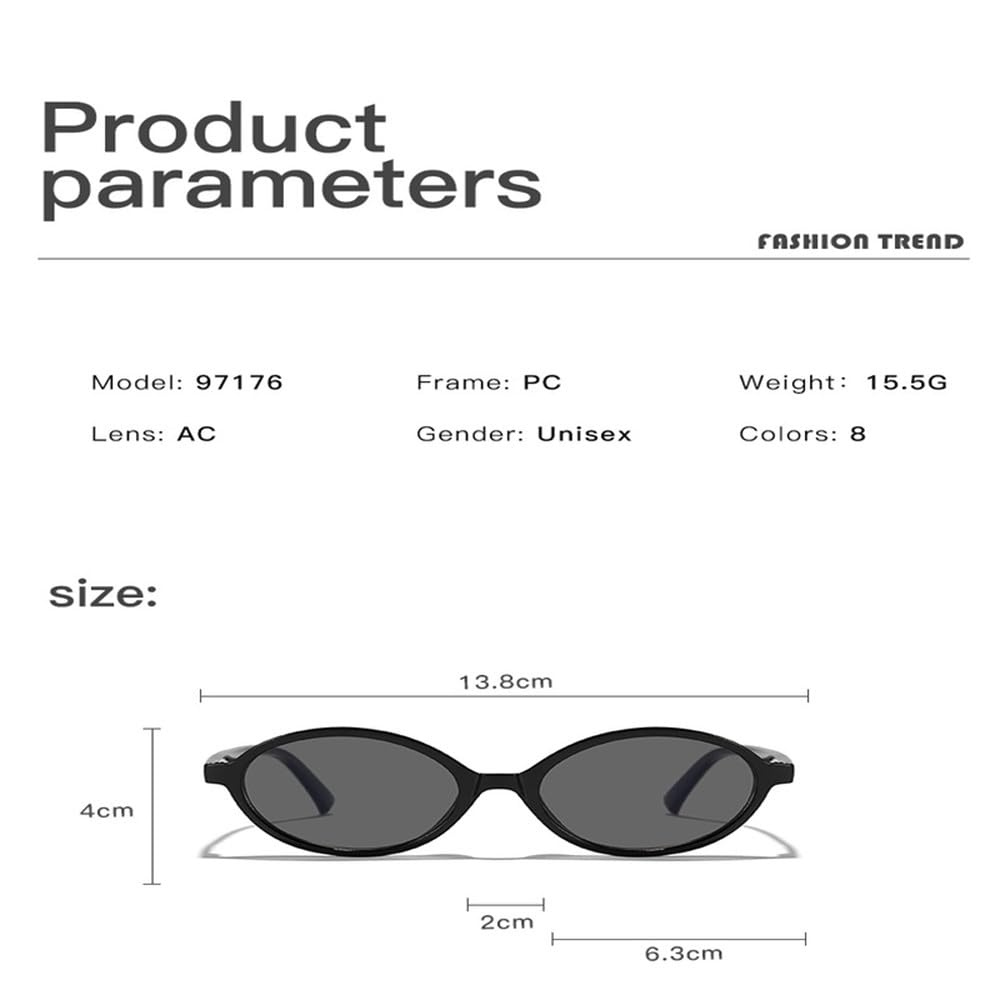 Gafas de sol ovaladas pequeñas vintage para hombre y mujer, gafas de sol modernas con protección UV400.