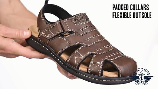 NWT DOCKERS Mens Brown Cushioned Searose Round Toe Sandals Shoes 8 M Amazon.com | Dockers Searose Fisherman Mens Sandals Outdoor  main image 4