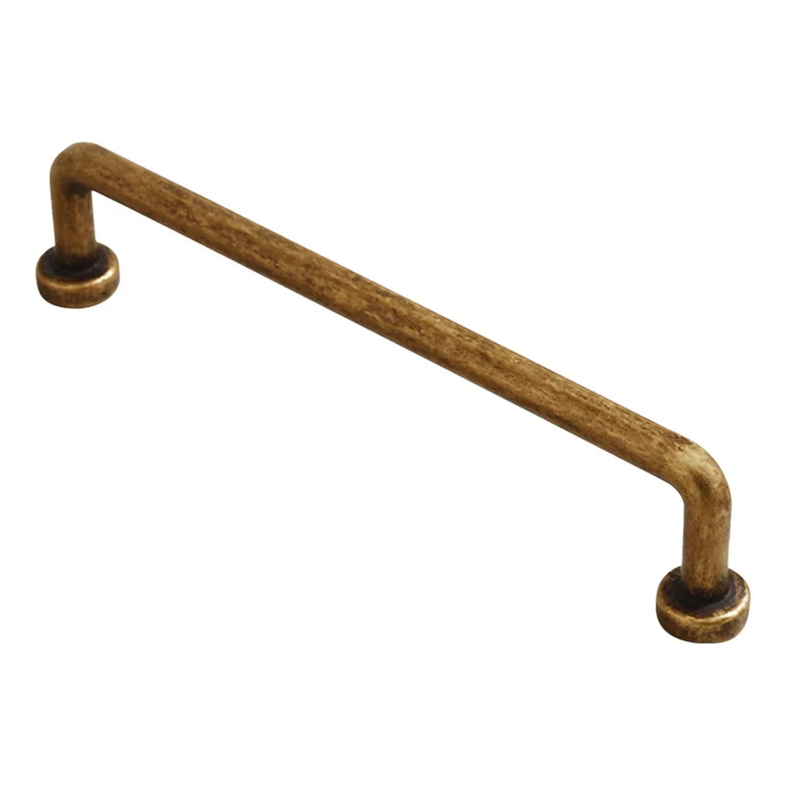 Kdhcvkz 7058-128Mm 1Pcs Retro Yellow Bronze Cabinet Pulls Zinc Alloy Antique Furniture Handles Wardrobe Drawer Knobs American Vintage Cupboard Hardware(7058-128Mm)
