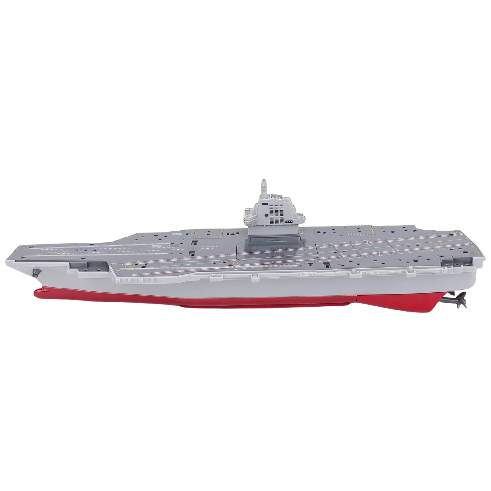Eacam RC Warship DIY Kit de Portaaviones de Control Remoto con Apagado Automático para Adultos y Niños (Gris 2 Baterías)