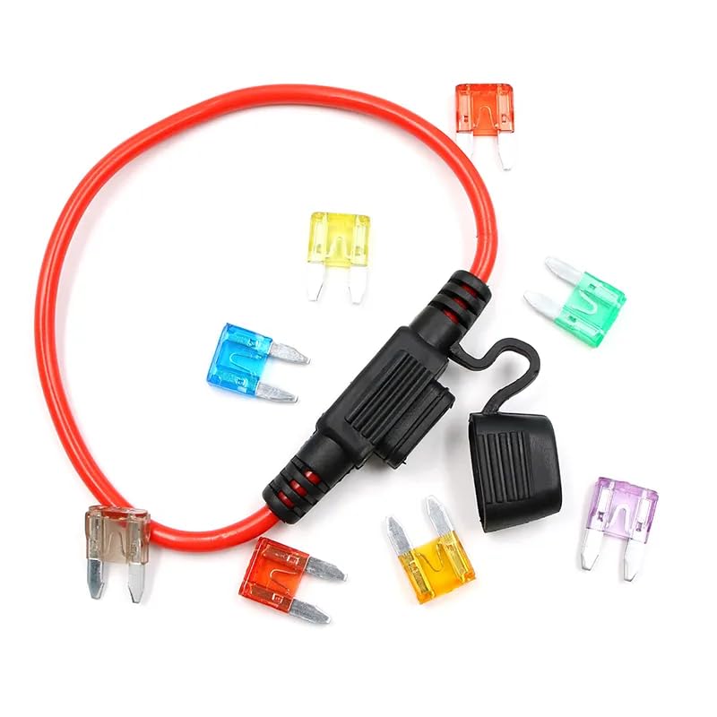 Miniatura 7 de 10 Uds 14AWG ATCATO 30amp Fusible en línea Fusible de hoja 0.5A 1A 2A 3A 4A 5A 7.5A 10A 15A 20A 25A 30A Portafusibles automotrices Fusibles