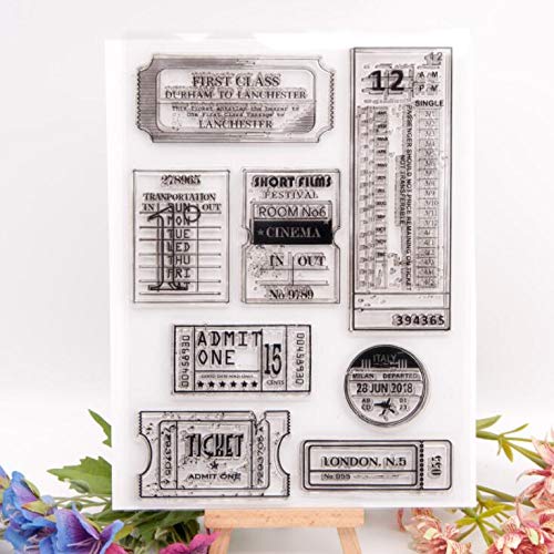 Welcome to Joyful Home 4pcs/set di buon Natale e felice Anno Nuovo timbro in gomma trasparente per biglietti, decorazioni e scrapbooking