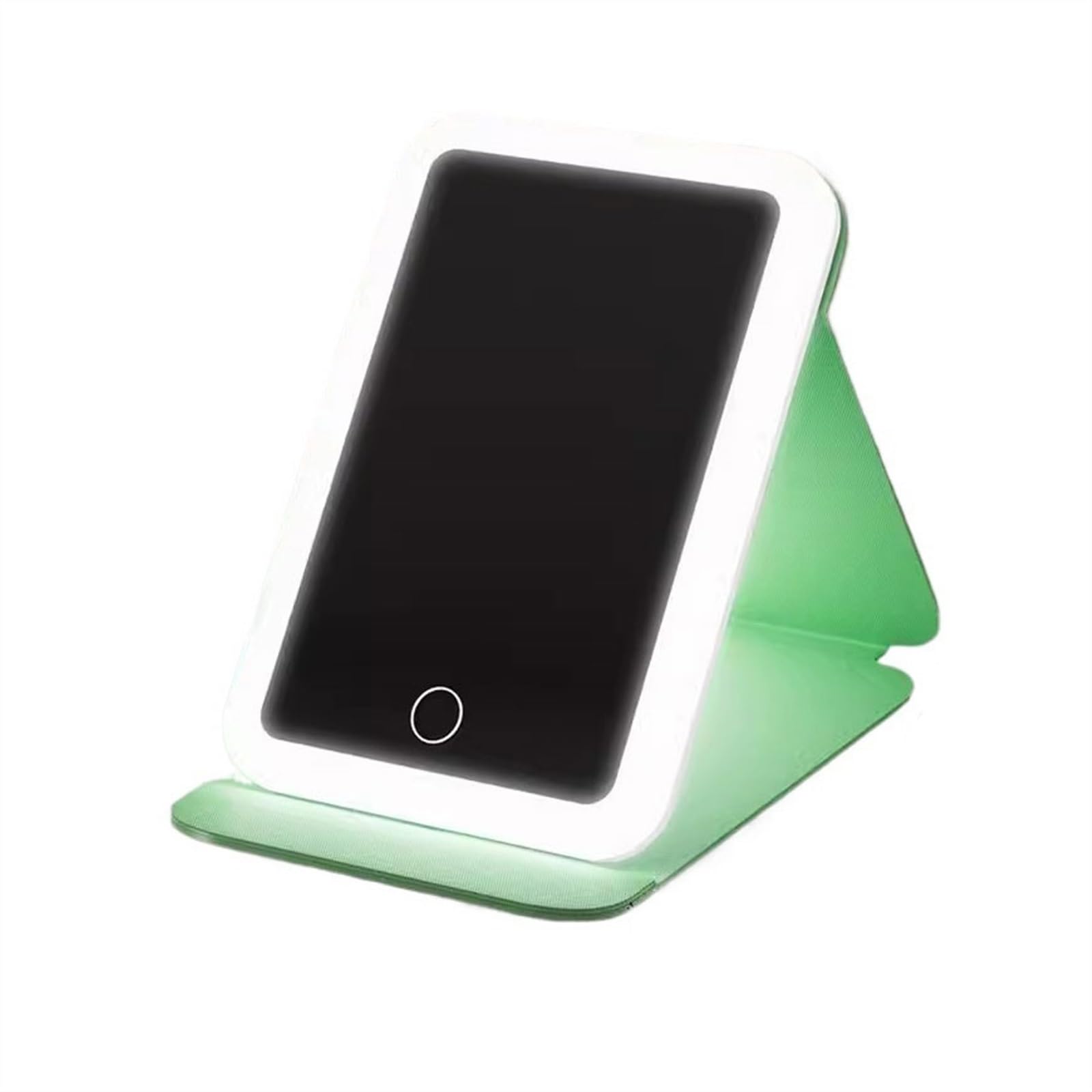 GHJrtHFJ Desk mirror, with Light Refill Mirror Portable Desktop Bedroom Makeup Rechargeable Tabletop Cosmetic(Green)